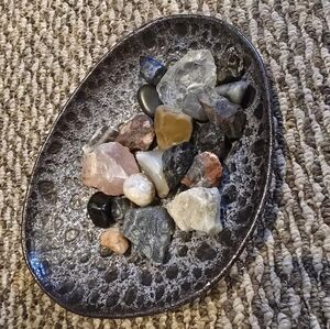 Hand Made Plate Vintage With Crystals In New Condition Was A Display In Store